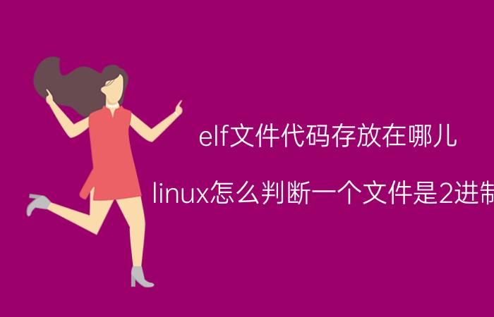 elf文件代码存放在哪儿 linux怎么判断一个文件是2进制？